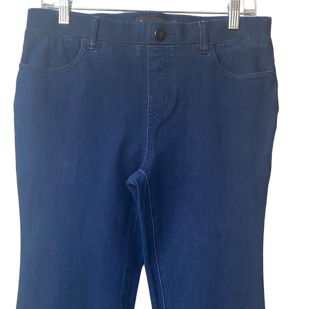 Betabrand Straight Leg Yoga Denim Jean Size M Pull On‎ Stretch Dark Wash - Picture 5 of 11